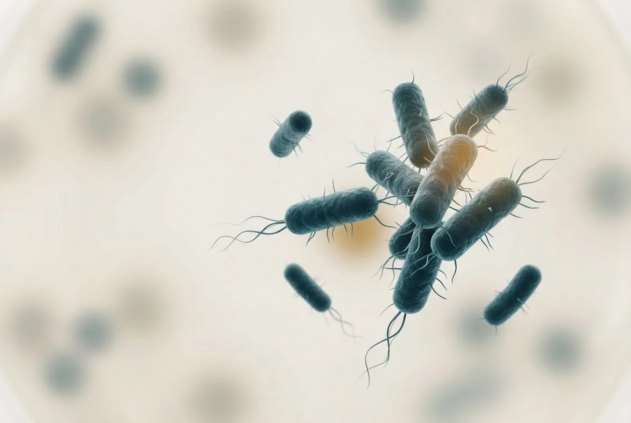 Microscopy-style illustration of bartonella henselae (cat scratch disease) bacteria showing cell morphology