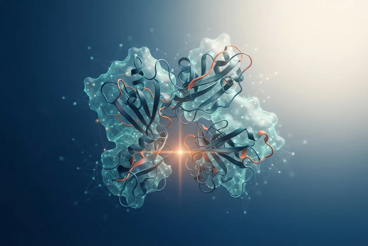 Abstract computational biology visualization of protein structures related to bayesian phylogenetics with beast for molecular clock dating
