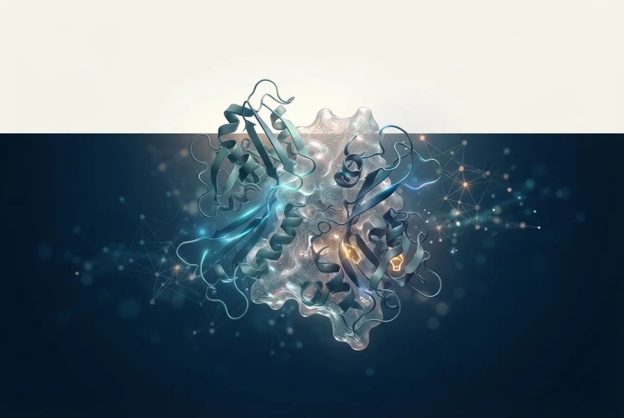 Abstract computational biology visualization of protein structures related to allele definition biology