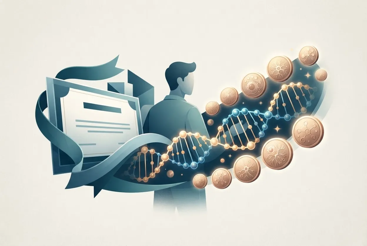 Illustration symbolizing scholarships and funding in the life sciences