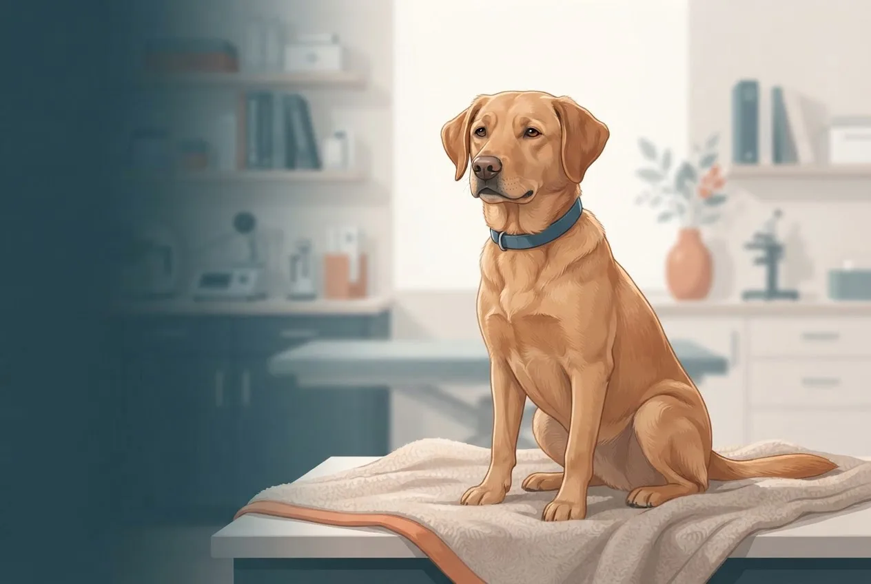 Illustration accompanying a pet-health article on medical certificate
