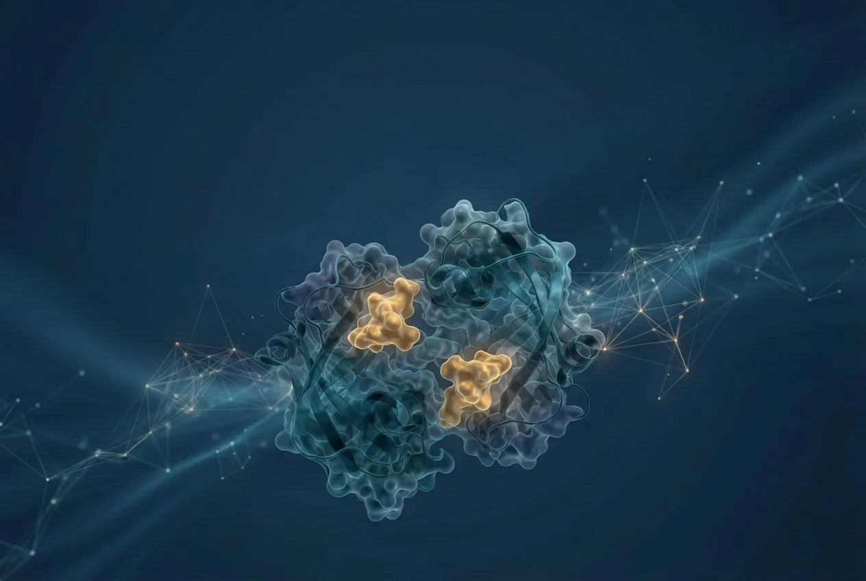 Abstract computational biology visualization of protein structures related to mutations definition biology