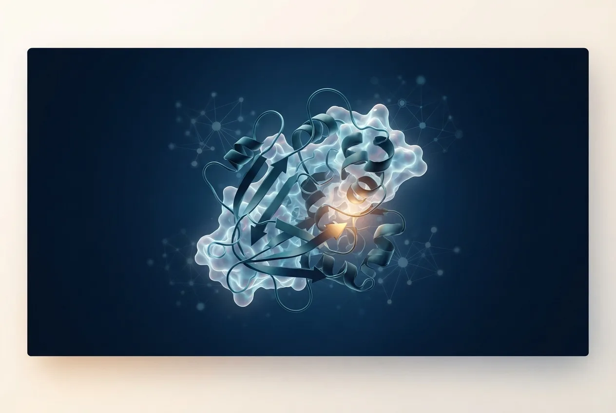 Abstract computational biology visualization of protein structures related to nursing reddit