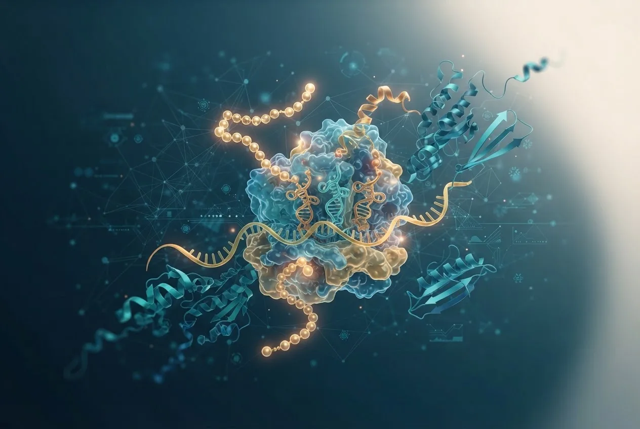 Abstract computational biology visualization of protein structures related to translation def biology