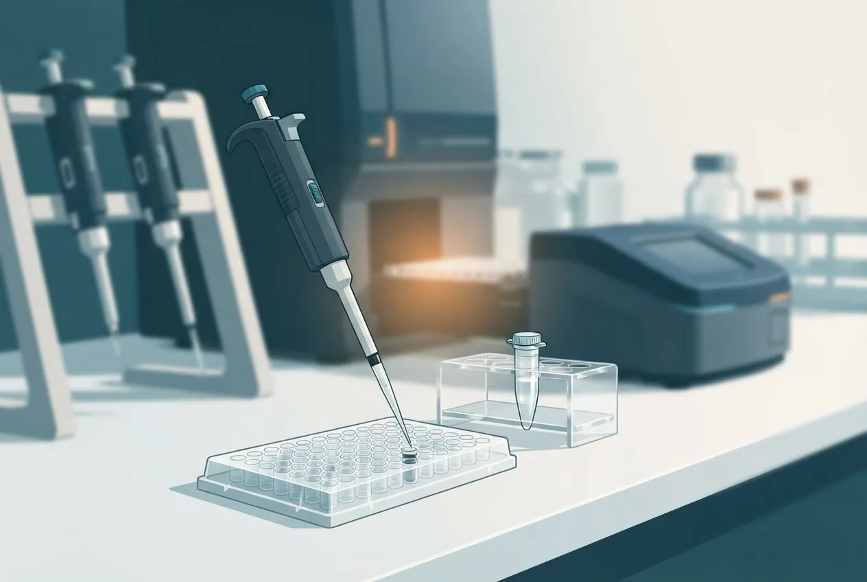 Laboratory illustration of diagnostic testing equipment for cerebrospinal fluid analysis in small animal neurology
