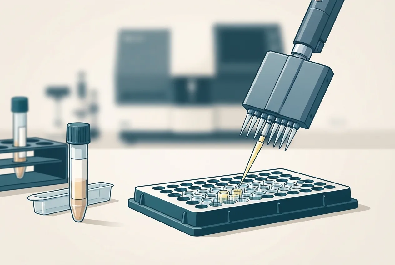 Laboratory illustration of diagnostic testing equipment for coagulation testing (pt/aptt) in rodenticide toxicosis