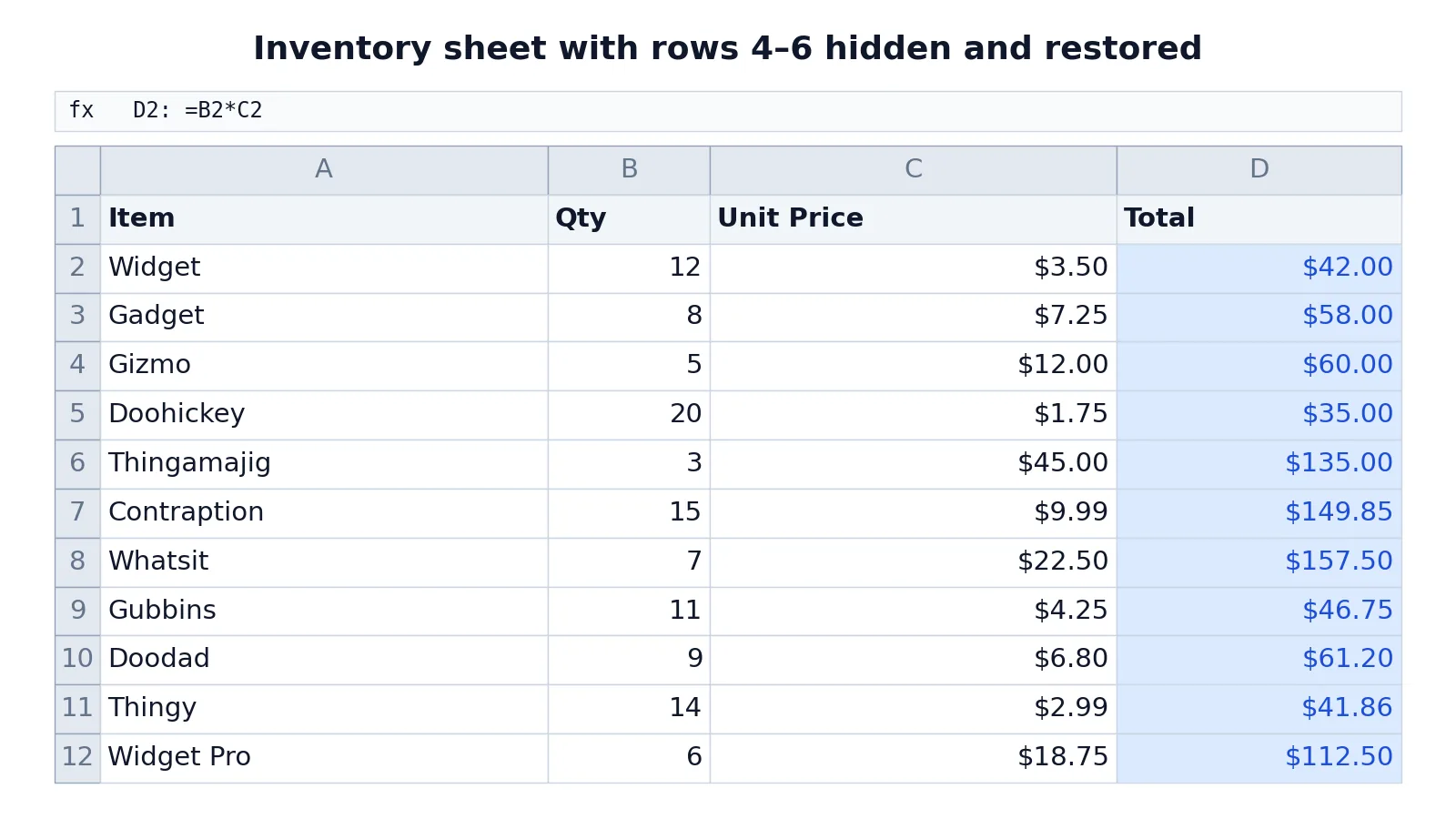 How to Unhide Rows in Excel (Step by Step)