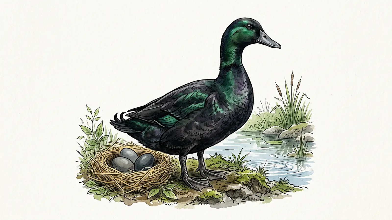 Cayuga Ducks: Black Eggs, Green Sheen and Care