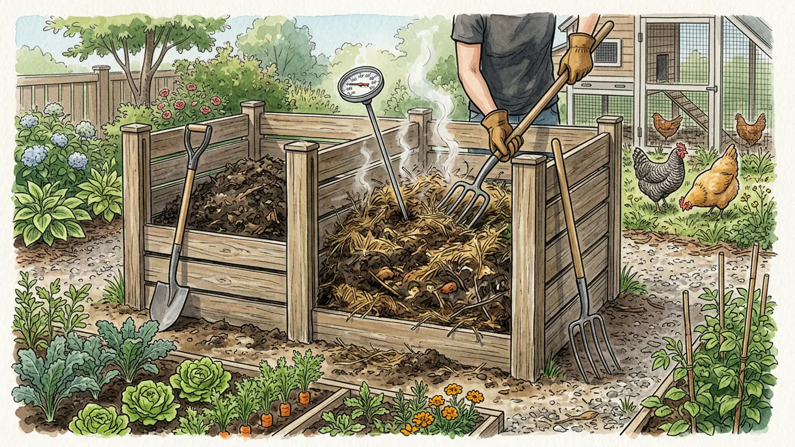 Composting Chicken Manure Safely for the Garden