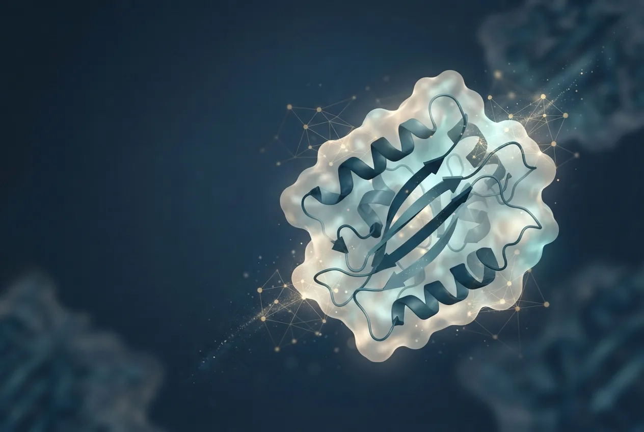 Abstract computational biology visualization of protein structures related to machine learning classification of antimicrobial resistance genes