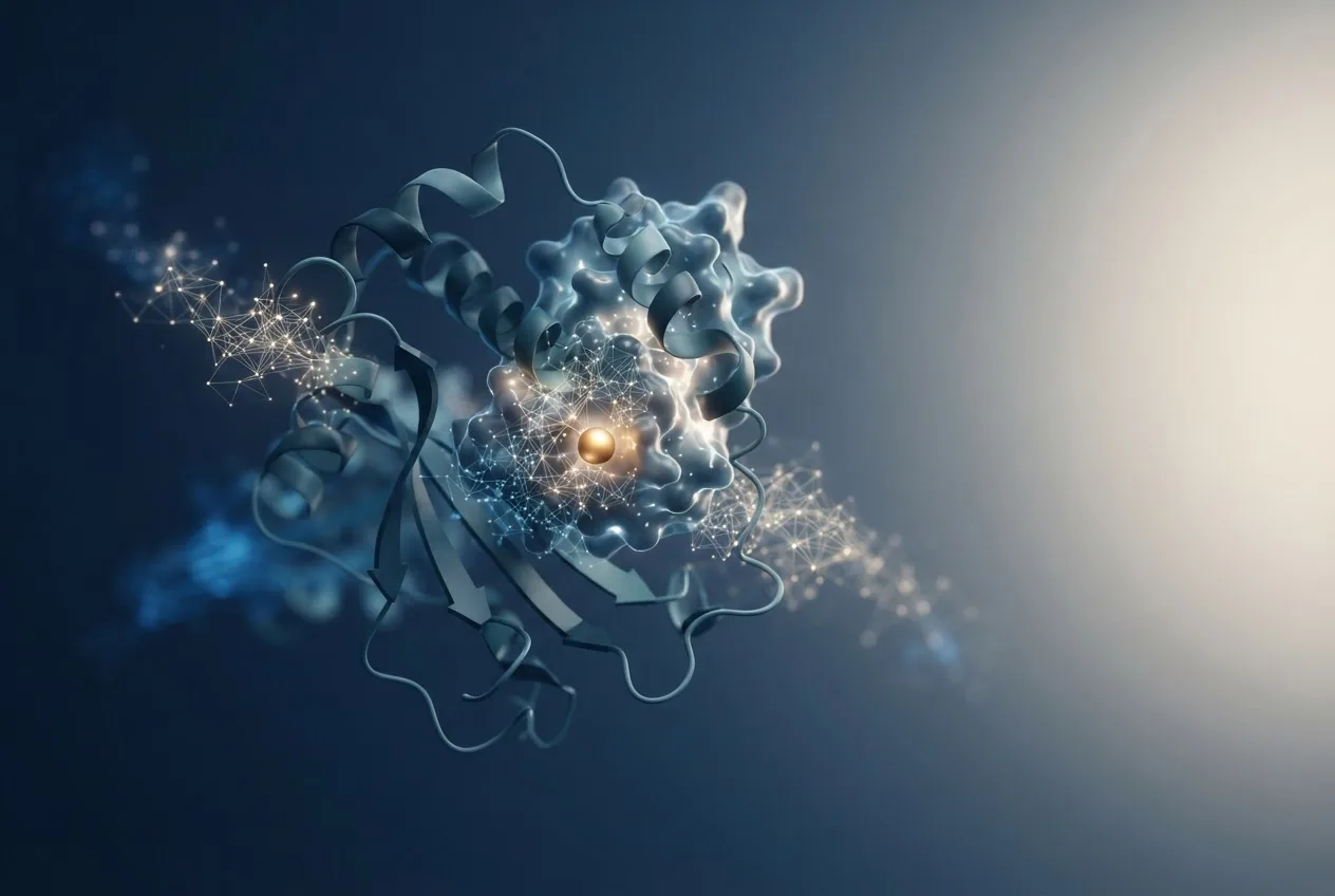 Abstract computational biology visualization of protein structures related to variant effect prediction with deep mutational scanning data